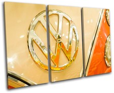 Camper Van Transportation TREBLE CANVAS WALL ART Picture Print VA