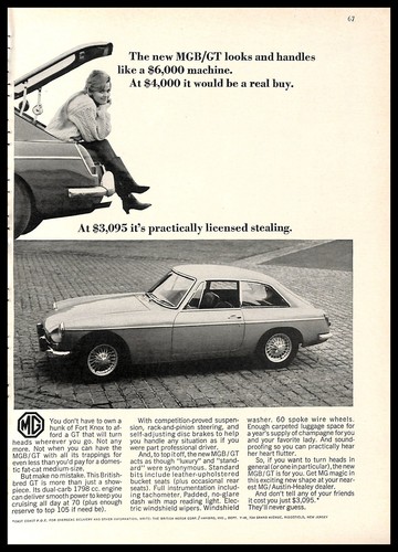 1966 mgb vintage print - mgb,