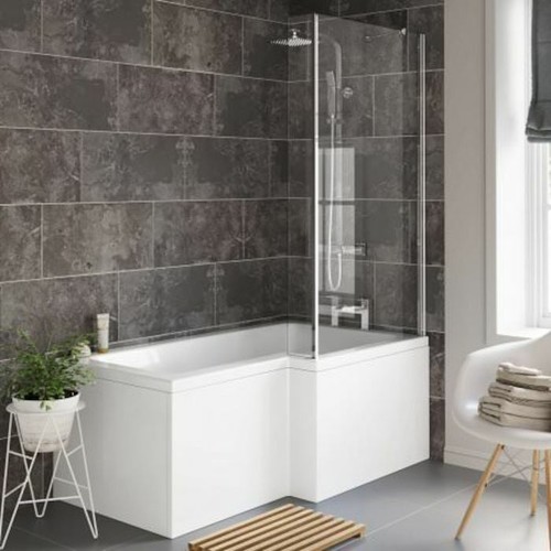 Shape bath 1700mm - l, shower