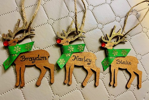 Wooden reindeer with your - wooden,