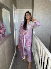 3 pcs LILAC Stitched lawn suit