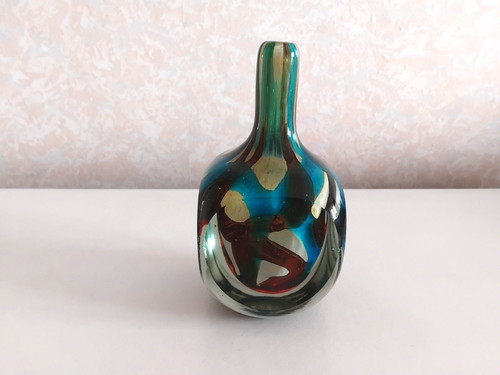 Mdina art glass cube - mdina, vase