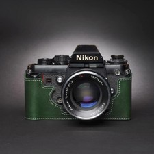 Genuine leather half - genuine, camera