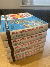 Set of 5 Waddingtons Jig-Map