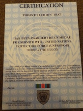 UN UNITED NATIONS UNPROFOR