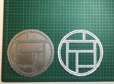 Large 9pcs Torn Edge Circular Multi-Frame Die Set - Largest Die 14.8 X 14.8cm