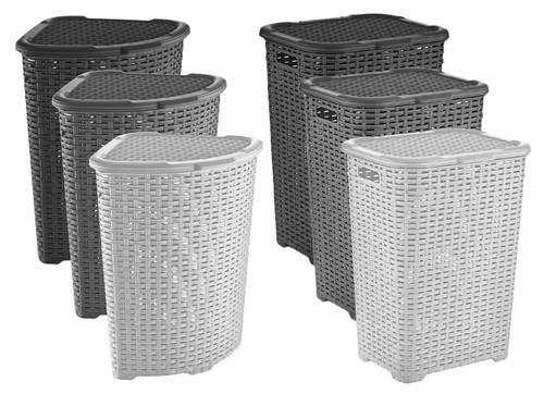 Corner plastic laundry basket - corner,