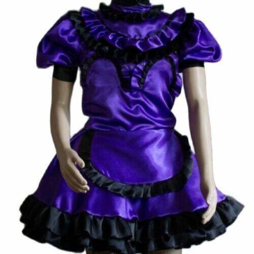 Sissy purple satin dress - purple,
