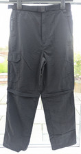 Karrimor Kids walking trousers black with zip-off legs, age 13 years, VGC.