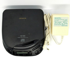 AIWA XP-33 COMPACT DISC PLAYER Portable CD Player 1bit DAC Black DC6V