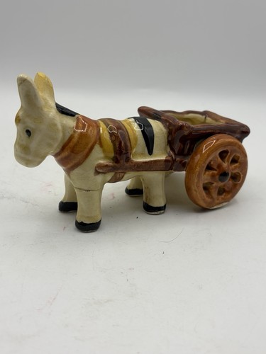 Vintage donkey cart planter - donkey,