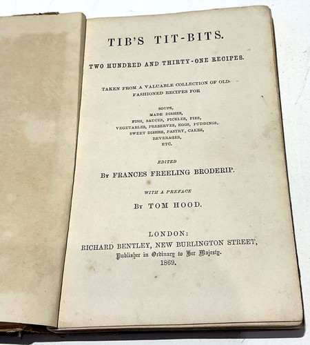 Tib tit bits cookbook - cookbook, 1869