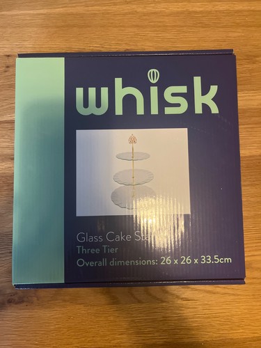 Whisk tier glass cake stand - whisk,