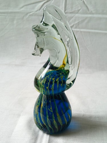 Mdina glass seahorse - glass,