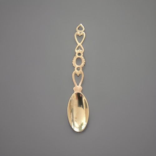 Vintage brass love spoon - brass,