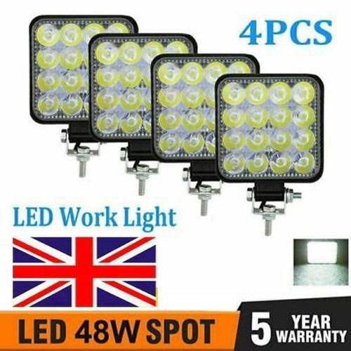 4x3 work light lamp - 4x3.3'', square