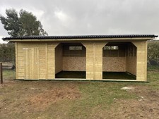 12x24 Field shelter - Steel Skids- Timber Building / Stables