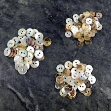 Mother of Pearl buttons, Ivory  Neutral 8  to 13 mm Craft Scrapbook B57 x 50