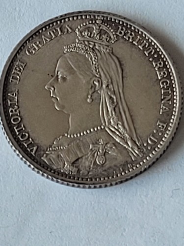 1887 queen victoria - queen, sixpence