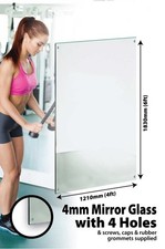 Large Mirror Glass With 4
