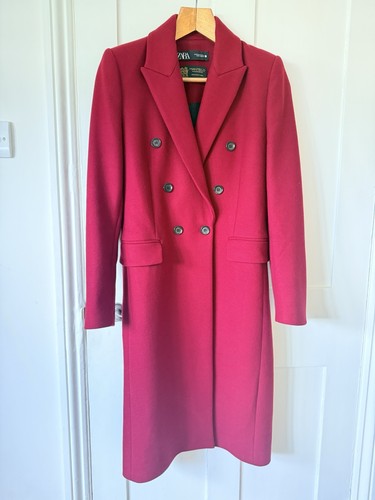 Women red coat zara - coat, xs
