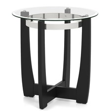COSTWAY Glass End Table 61cm