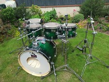 Mapex M Birch Forest Green 6 Piece Kit With Stands And Cases