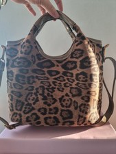 BrandNew Leopard Print Women's Handbag with a Washing Bag Brown Detachable Strap