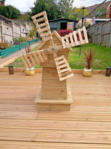 Large windmill garden ornament