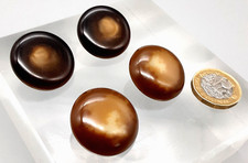 2 Pairs of Vintage Horn Antler Effect Round Coat Buttons 2.8 cm approx