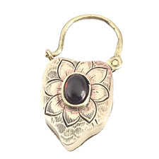 Carved Flower Padlock Locket