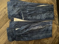 Curtains with Valance and Tie Backs In Blue 150 Cm - 199 Cm Very Good Condition