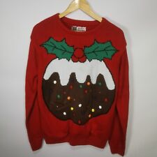 ~ Cedarwood State ~ Christmas Jumper ~ Mens XL ~ Christmas Pudding ~ Red ~