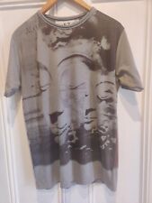 Unisex t-shirt with boho/Asian design, by Mirror. Size XL, grey/black/multi