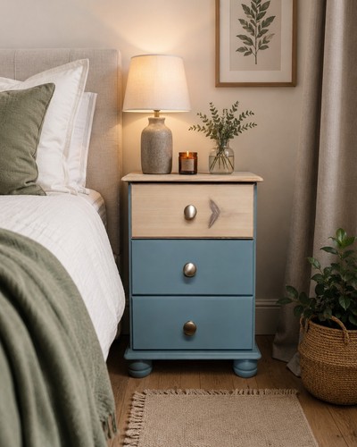 Upcycled bedside drawers - bedside,