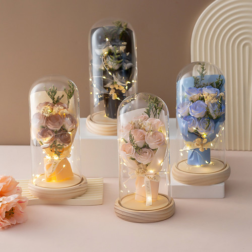 Glass cover rose eternal - glass,