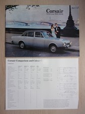 FORD CORSAIR Range orig 1969 UK Mkt Sales Brochure + Spec - V4 2000 2000E Estate