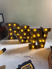 R&N or N&R LED Metal Industrial Retro Vintage in Rust Paint Alphabet Letters