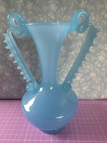 Handblown blue alabrastro - handblown,