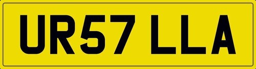 Ursula number plate - plate, lla