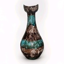 Studio Pottery Vase Lava Glaze