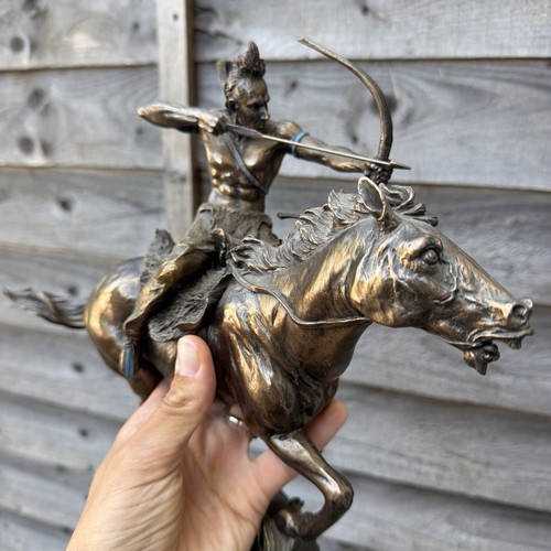Mohican horseback bronze - mohican,