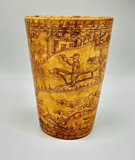 Antique Horn Beaker Folk Art