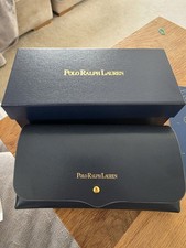 Polo ralph lauren leather glasses case and box only  .perfect condition.