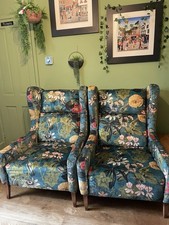 Hardly Used, Furniture Village, Boutique Wing Backed Armchairs. £1195 New.