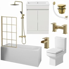 Complete Bathroom Suite Brass