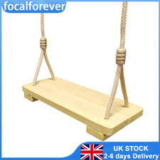 Garden Swing Games Tree Swing Wooden Seat Adjustable Weatherproof Ropes Swing UK