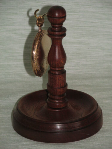 Pocket watch stand mahogany - watch,