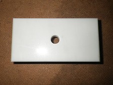 White Polished Italian Marble Trophy Base : 2 x 4 inch : 5 x 10 x 2cm : Drilled