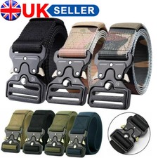 Waist belt Men Tactical Release Work Army Black Nylon Military Webbing Quick new
